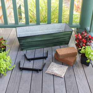 Bloom Box Garden Growing Kit, Medium Green with Clamp-On Brackets Achla Designs