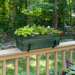 Bloom Box Garden Growing Kit, Medium Green with Clamp-On Brackets Achla Designs