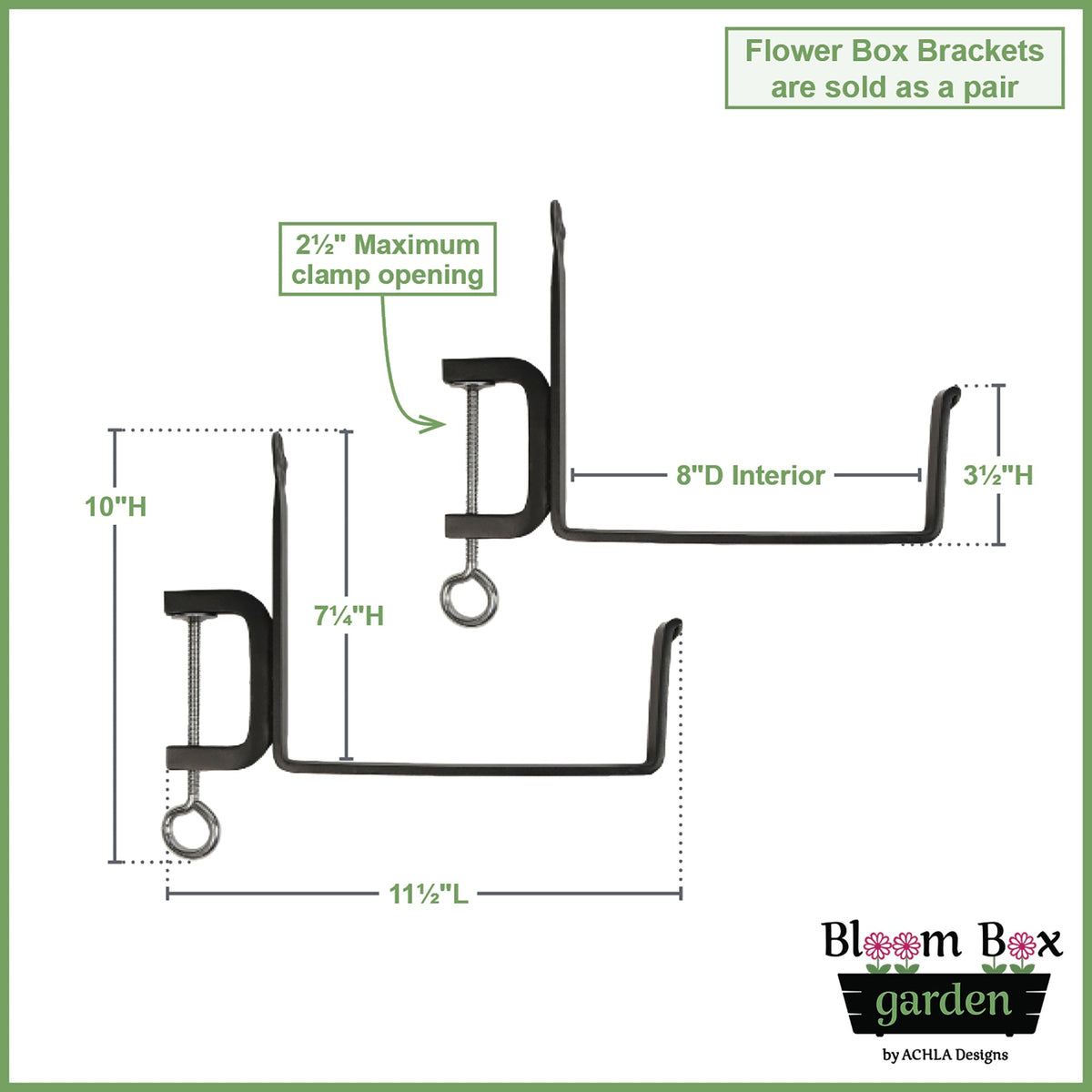 Medium Green Flower Box Tray Kit by Achla Design Achla Designs