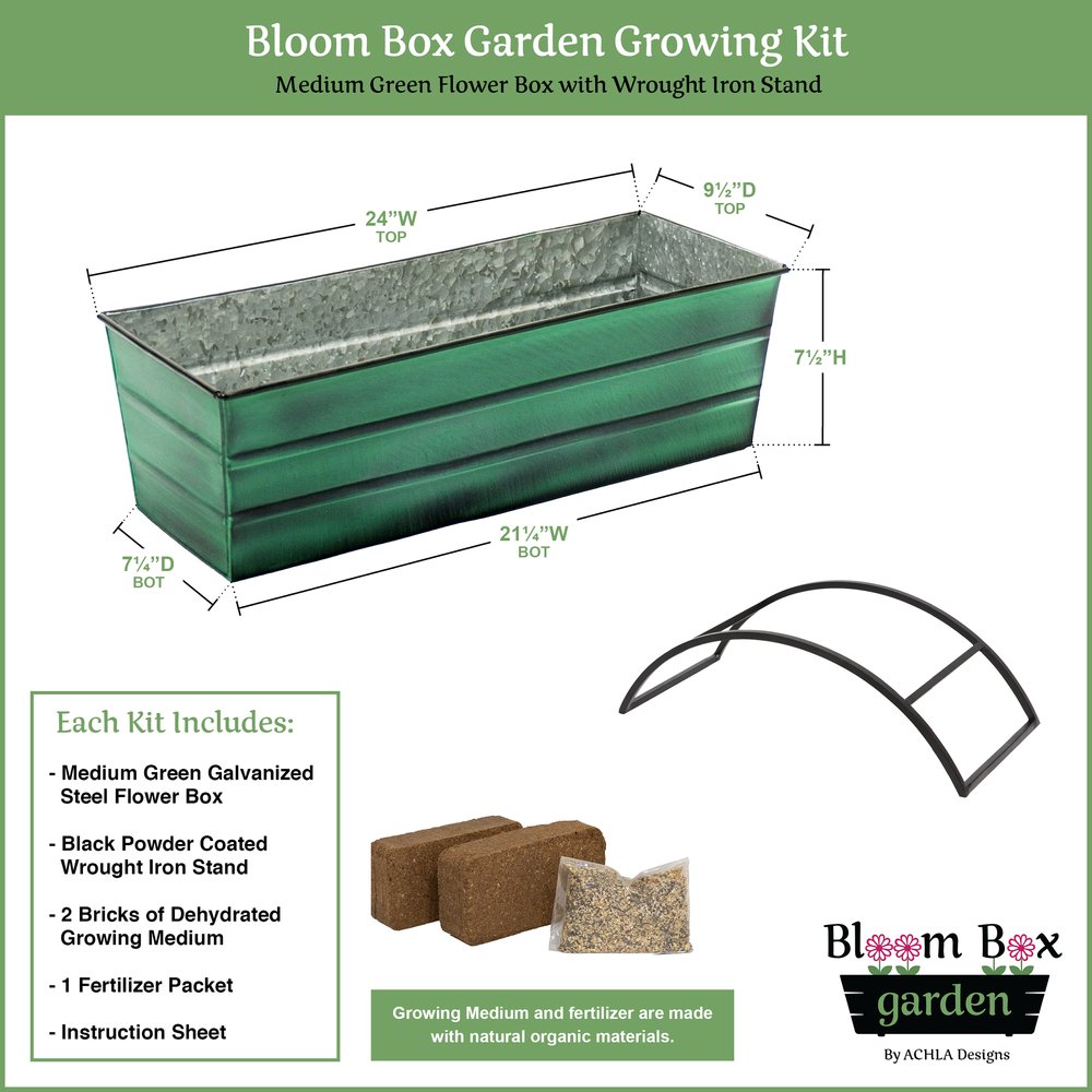 Bloom Box Garden Growing Kit, Small Copper by Achla Designs Achla Designs