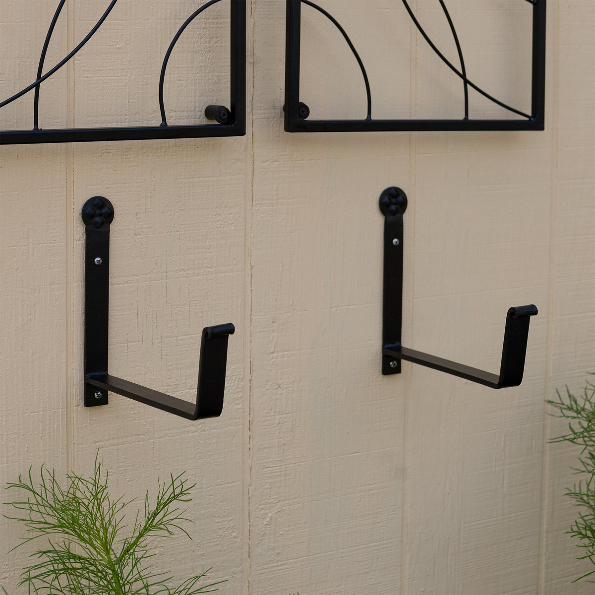 Bloom Box Garden Growing Kit, Medium Green with Wall Brackets Flower Box Brackets