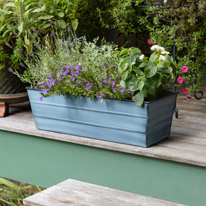 Bloom Box Garden Growing Kit, Medium White with Brackets for 2 x 6 Railings Achla Designs