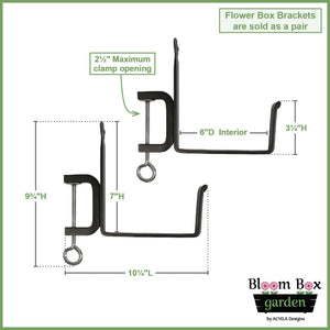 Bloom Box Garden Growing Kit with Wall Brackets Achla Designs