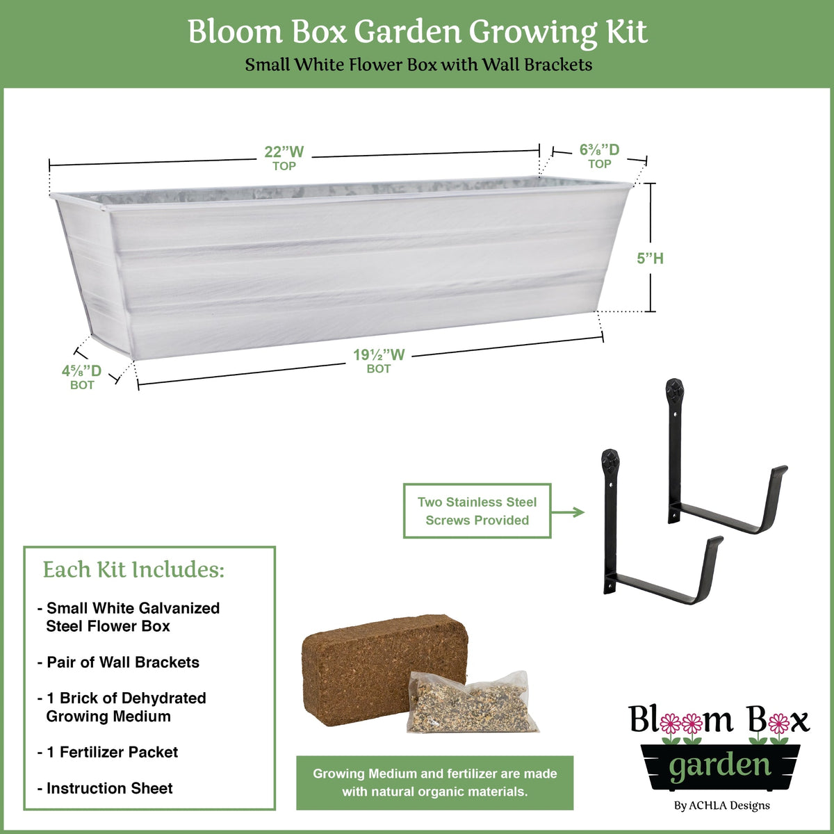 Bloom Box Garden Growing Kit with Odette Stand Achla Designs