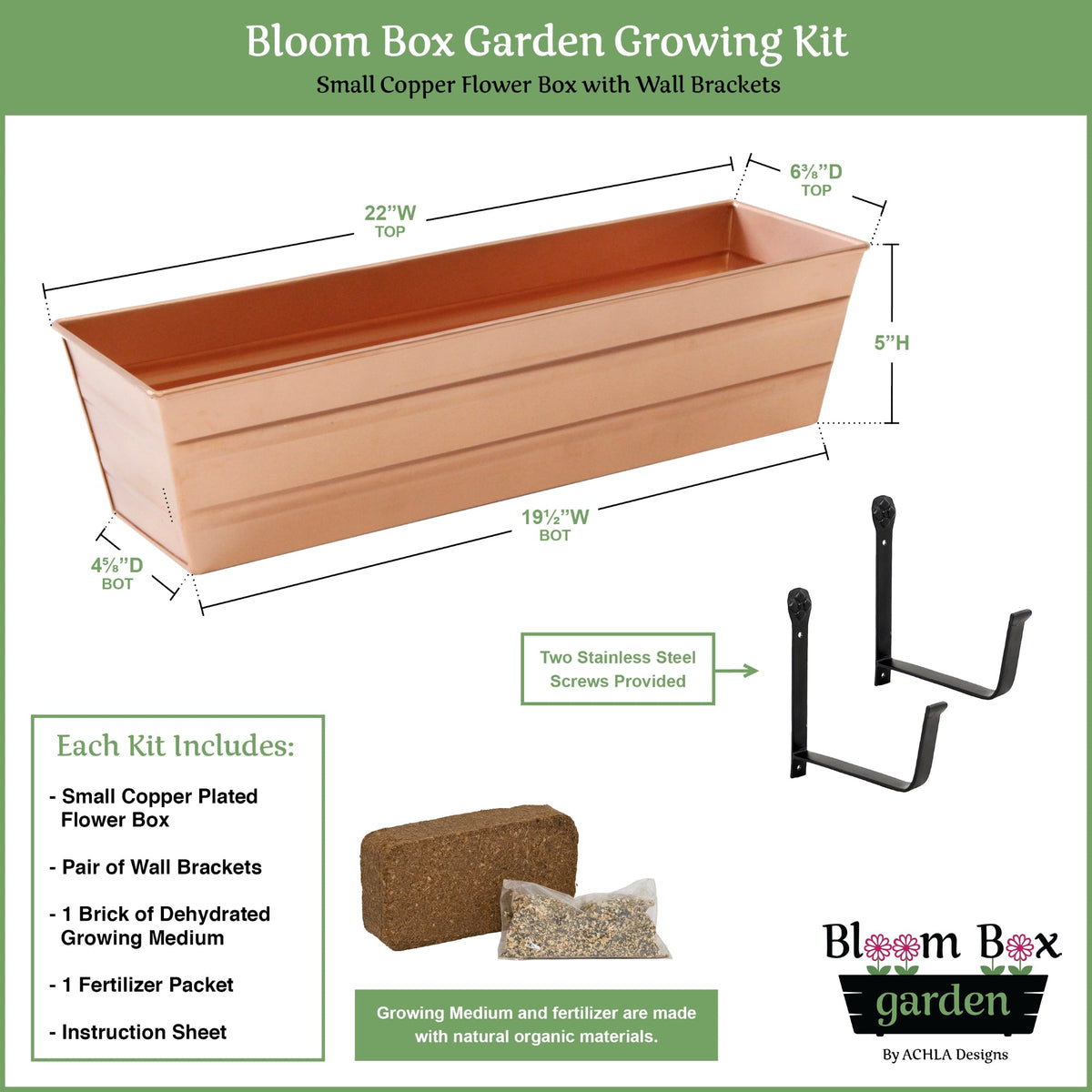 Bloom Box Garden Growing Kit with Odette Stand Achla Designs