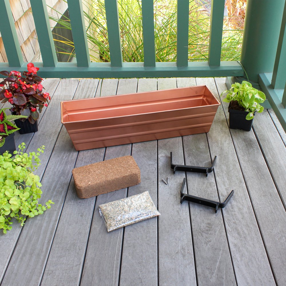 Small Bloom Box Garden Growing Kits – Wall and Clamp-On Bracket Options Achla Designs