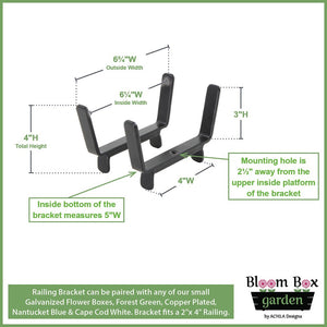 Small Bloom Box Garden Growing Kits – Wall and Clamp-On Bracket Options Achla Designs