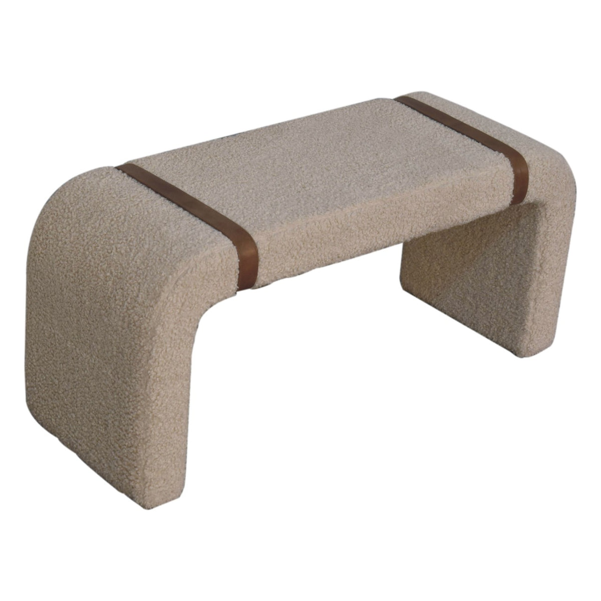 Boucle Leather Strap Bench Bench