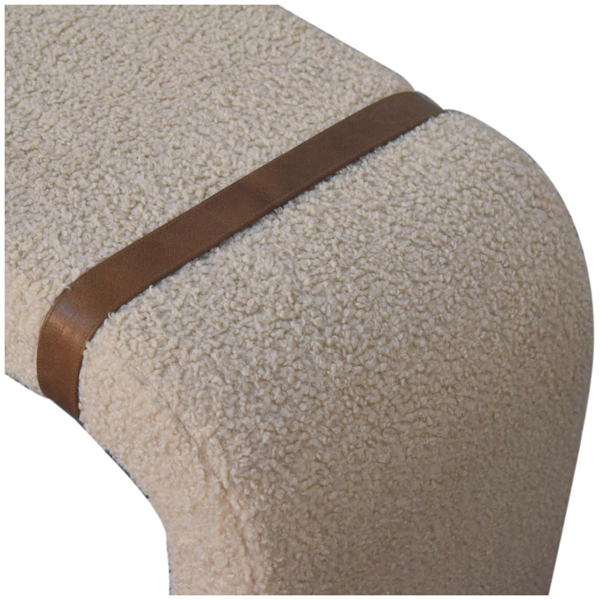 Boucle Leather Strap Bench Bench