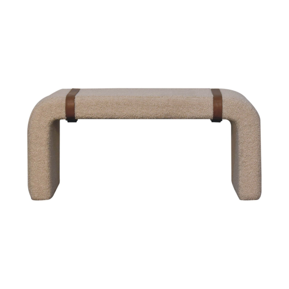 Boucle Leather Strap Bench Bench