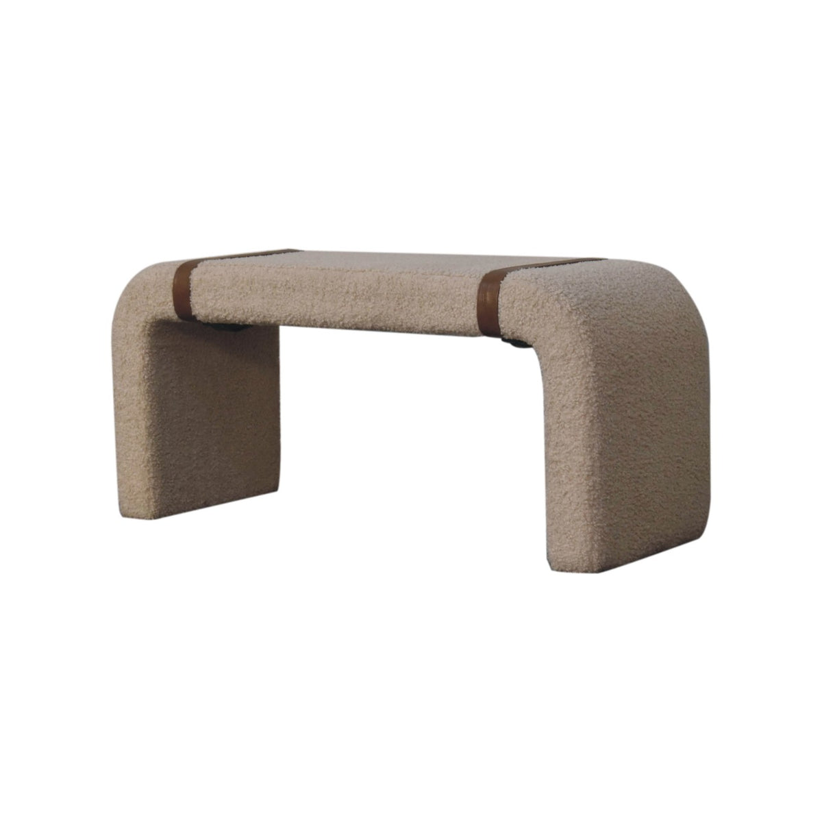 Boucle Leather Strap Bench Bench