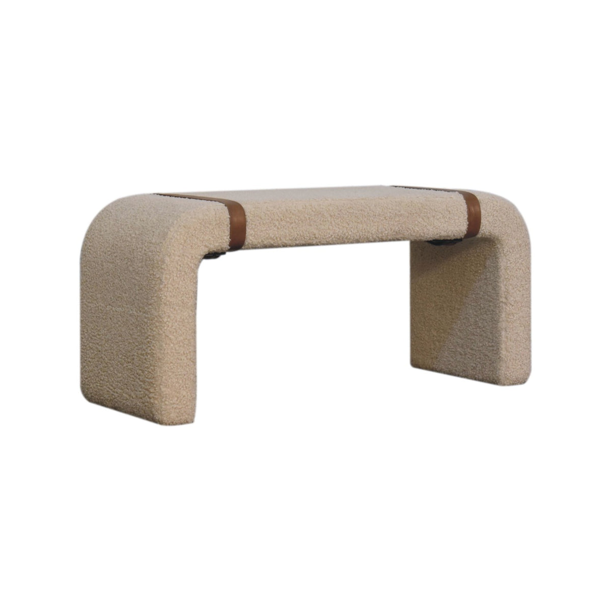 Boucle Leather Strap Bench Bench
