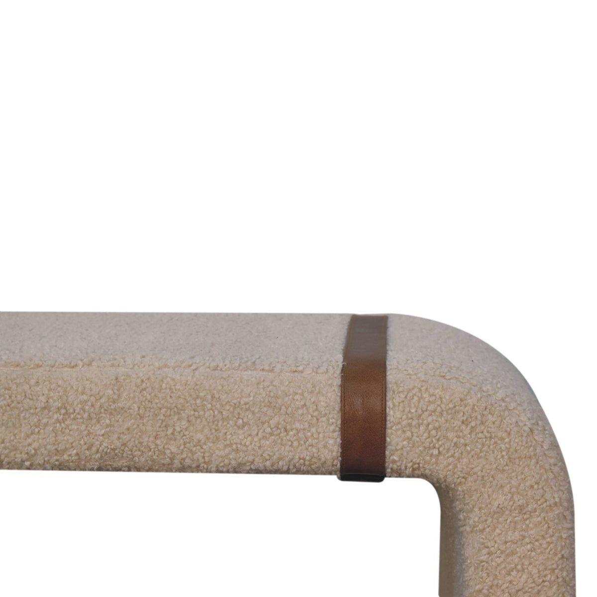 Boucle Leather Strap Bench Bench