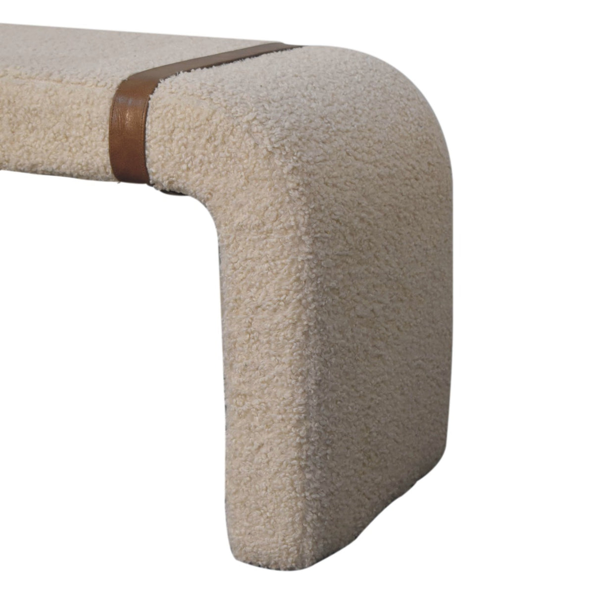 Boucle Leather Strap Bench Bench
