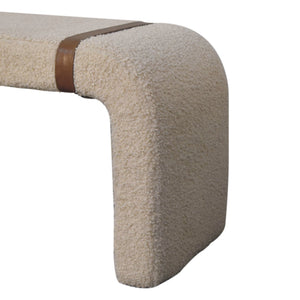 Boucle Leather Strap Bench Bench