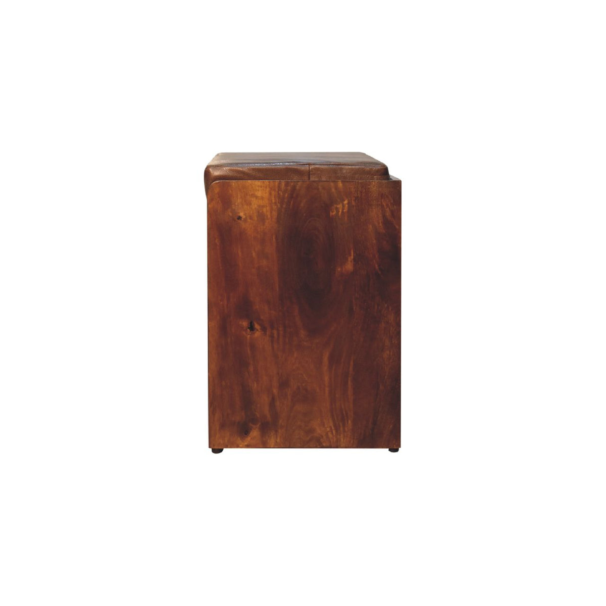 Buffalo Hide Pull out Chestnut Shoe Storage Bench Bench