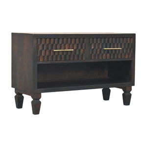 Cadiz Carved Shoe Storage Bench Bench