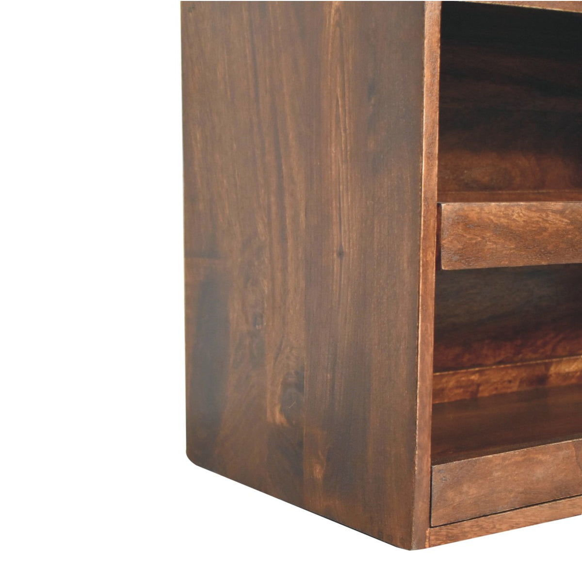 California Walnut & Mud Linen Pull Out Shoe Bench Bench