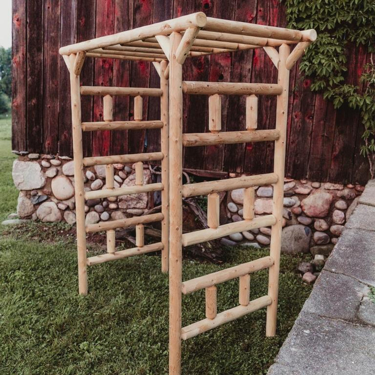 Cedar Log Arbor - Large Log Arbor