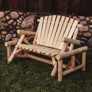 Cedar Log Glider Lounge Chair