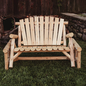 Cedar Log Glider Lounge Chair