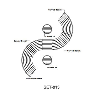 Circular Modular Deep Seating Set 4 Susan