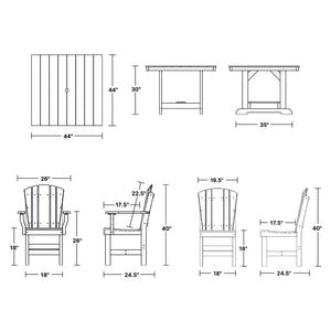 Classic 3-Piece Bar Set Dining Set