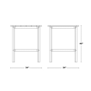 Classic 40” High Bar Table Dining Table