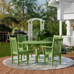 Classic 5-Piece 46" Round Dining Set with Dining Chairs Dining Set