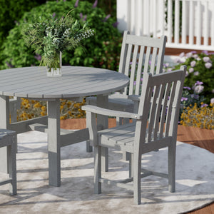Classic 5-Piece 46" Round Dining Set with Dining Chairs Dining Set