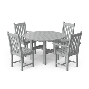 Classic 5-Piece 46" Round Dining Set with Dining Chairs Dining Set