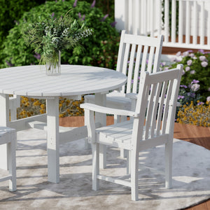 Classic 5-Piece 46" Round Dining Set with Dining Chairs Dining Set