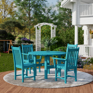 Classic 5-Piece 46" Round Dining Set with Dining Chairs Dining Set