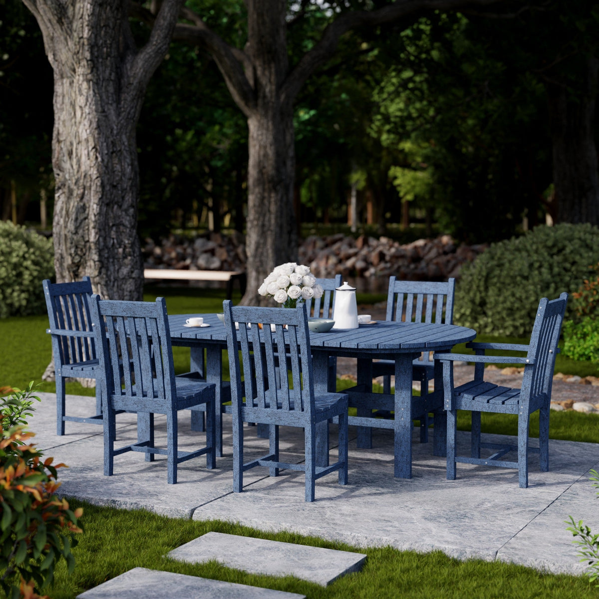 Classic 7-Piece 44"x84" Dining Set Dining Set