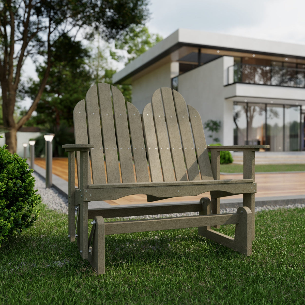 Classic Adirondack Glider Outdoor Glider