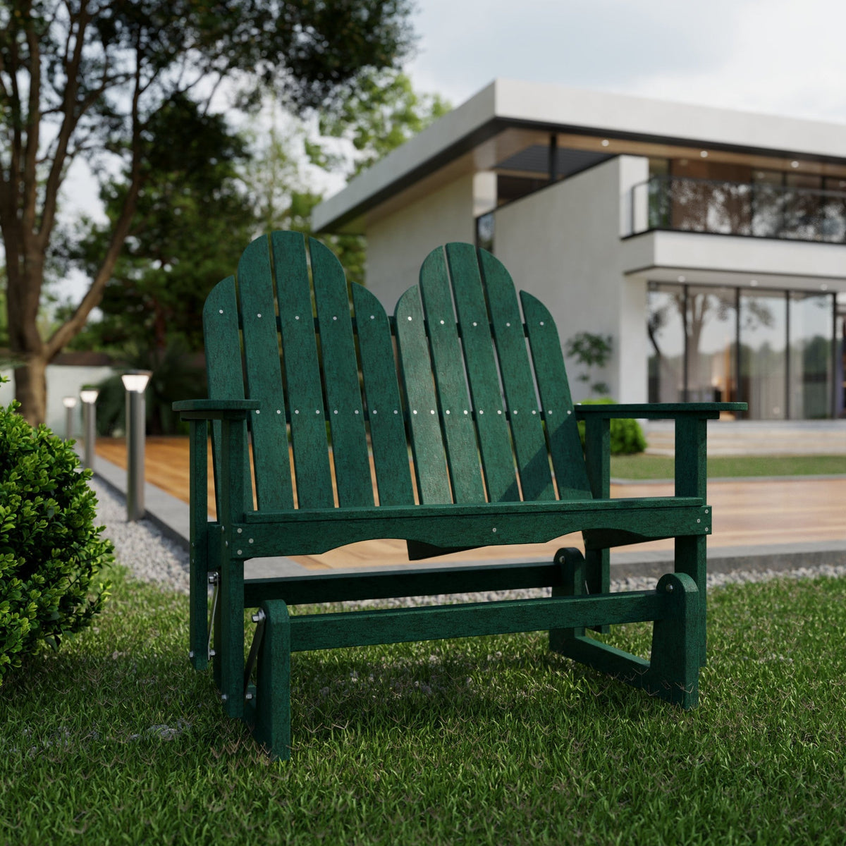 Classic Adirondack Glider Outdoor Glider