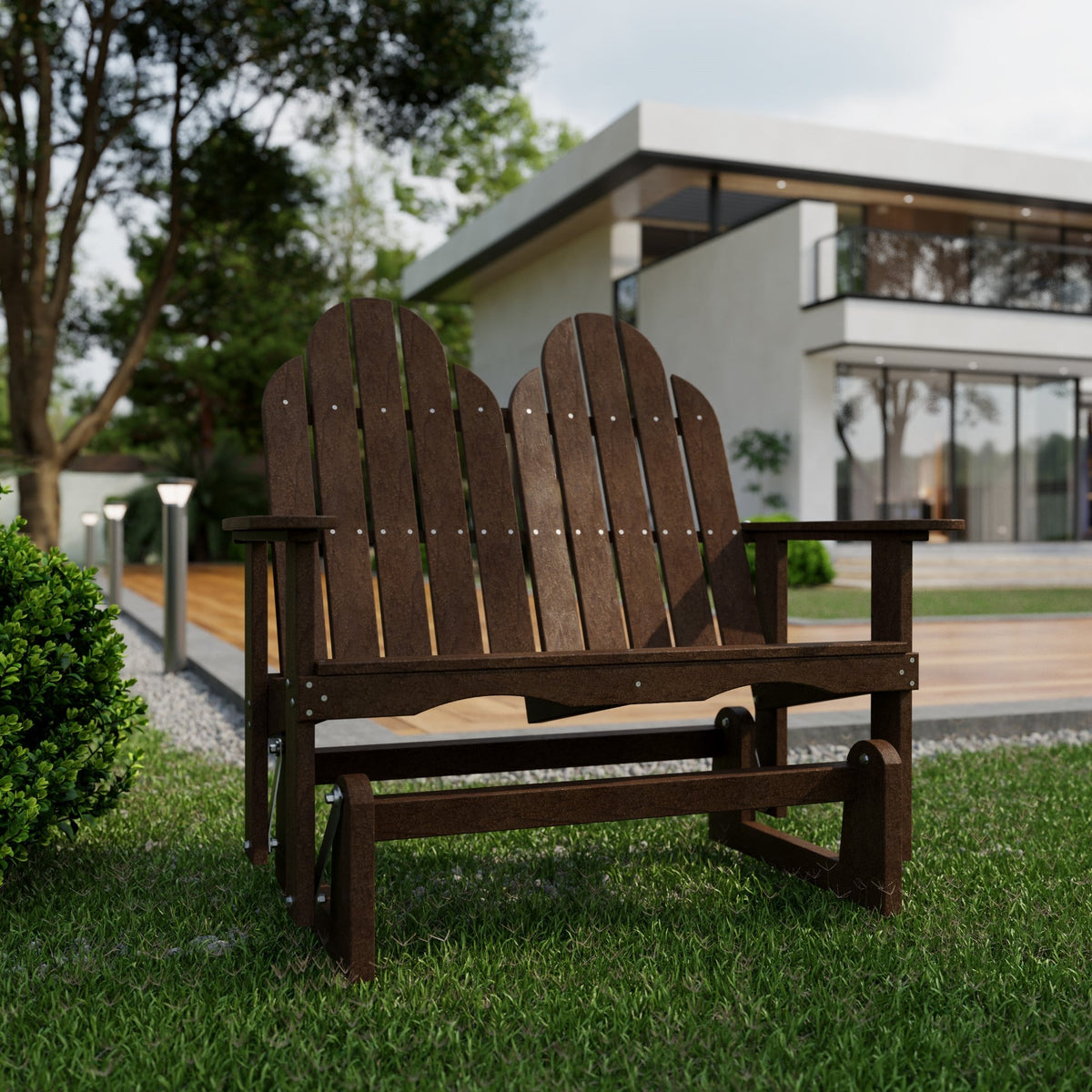 Classic Adirondack Glider Outdoor Glider