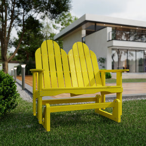 Classic Adirondack Glider Outdoor Glider