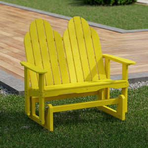 Classic Adirondack Glider Outdoor Glider
