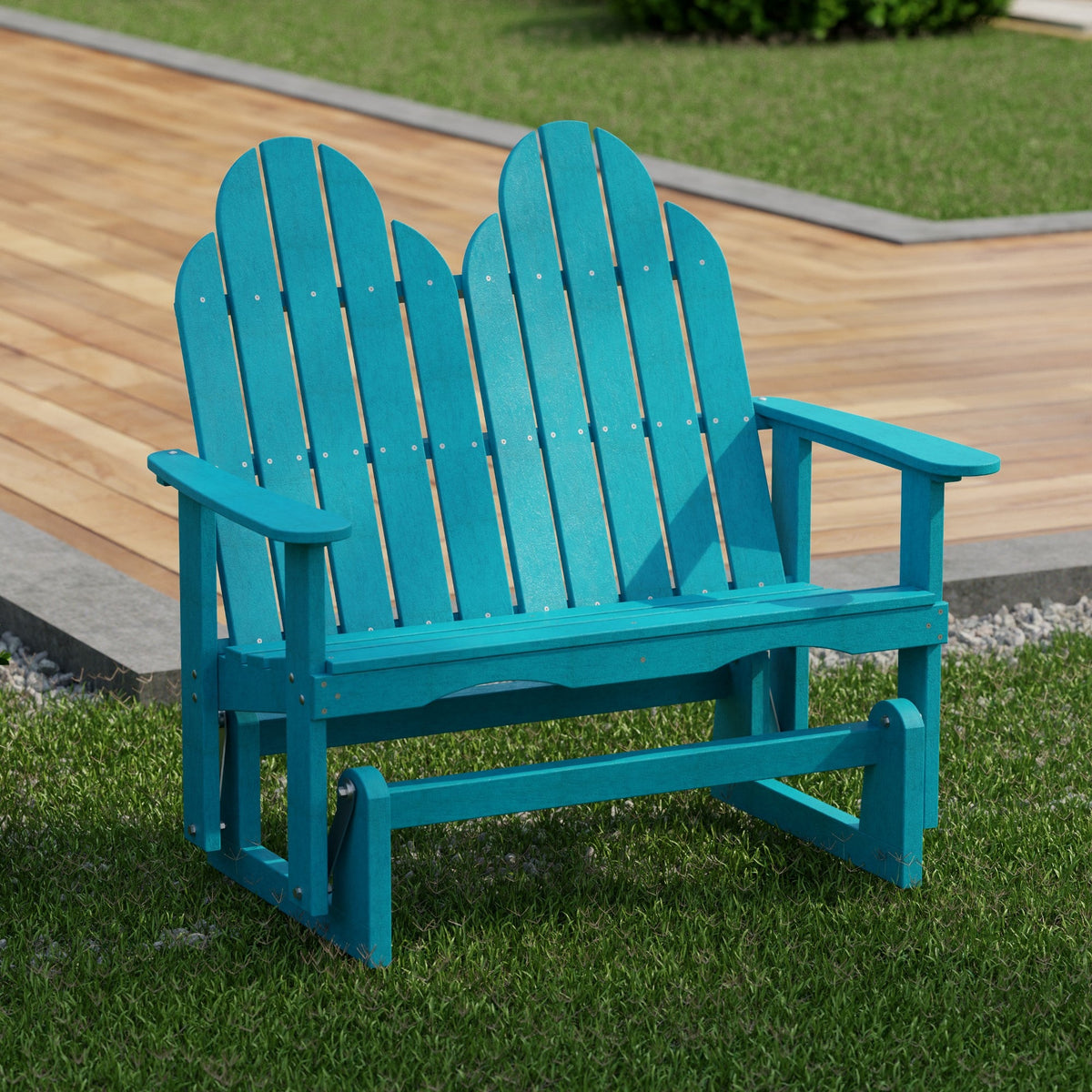 Classic Adirondack Glider Outdoor Glider
