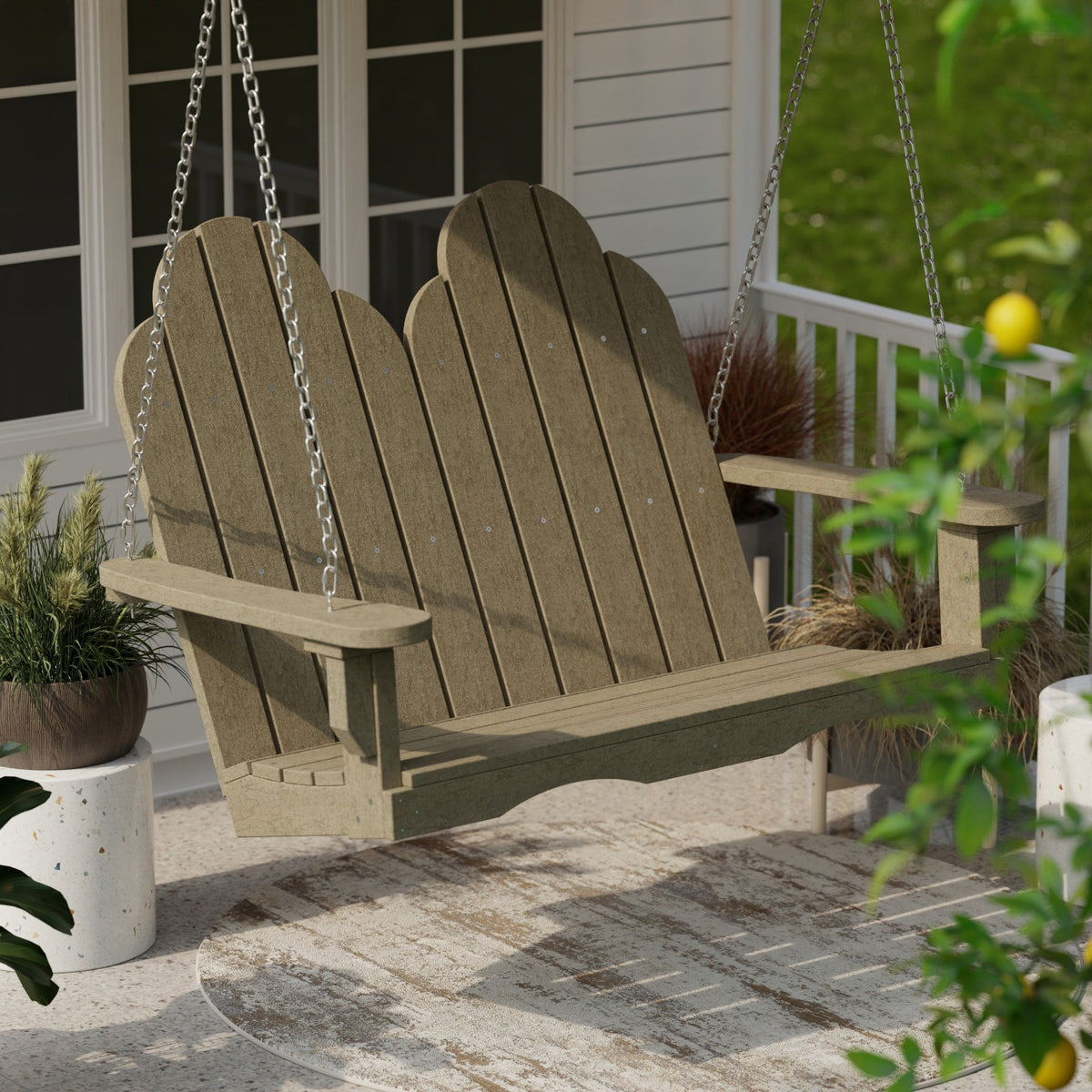 Classic Adirondack Swing Porch Swing
