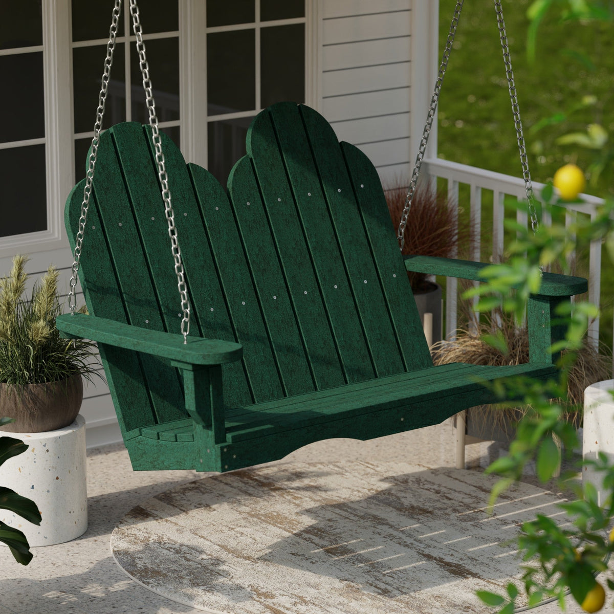 Classic Adirondack Swing Porch Swing