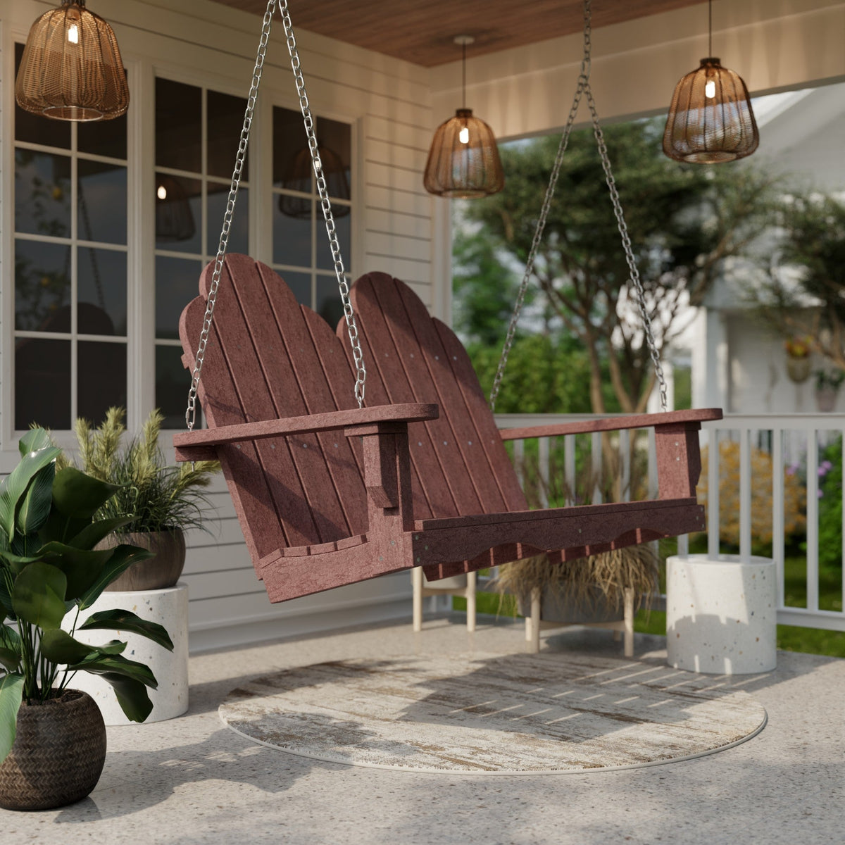 Classic Adirondack Swing Porch Swing