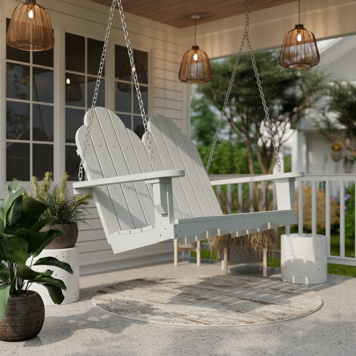 Classic Adirondack Swing Porch Swing