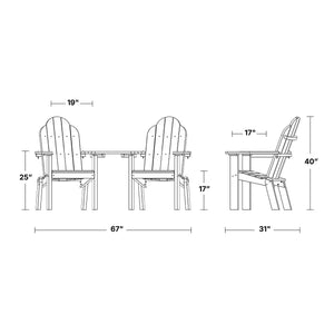 Classic Deck Chair Tete-a-Tete Bench Garden Bench
