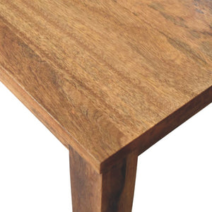 Classic Golden Teak Solid Wood Dining Table Bench