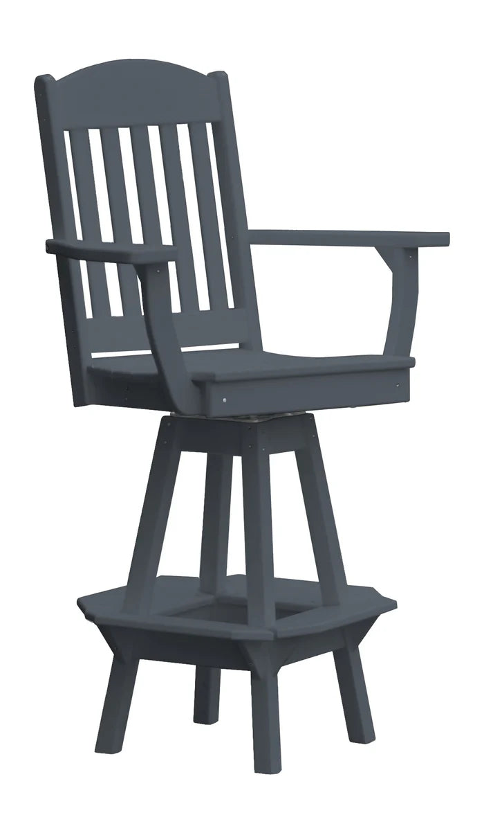 Classic Swivel Counter Chair with Arms Outdoor Table
