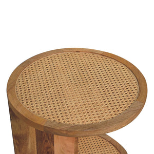 Close-knit Corner End Table Bench