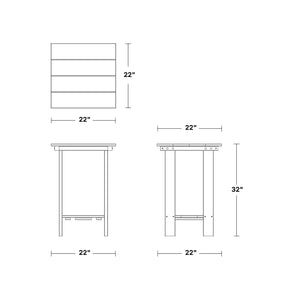 Contemporary Balcony Side Table Outdoor Table