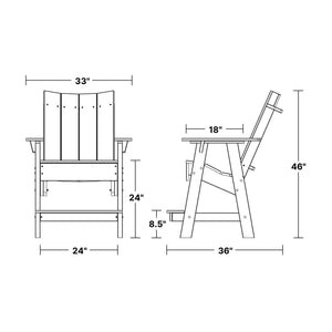 Contemporary High Adirondack Chair Outdoor Chair